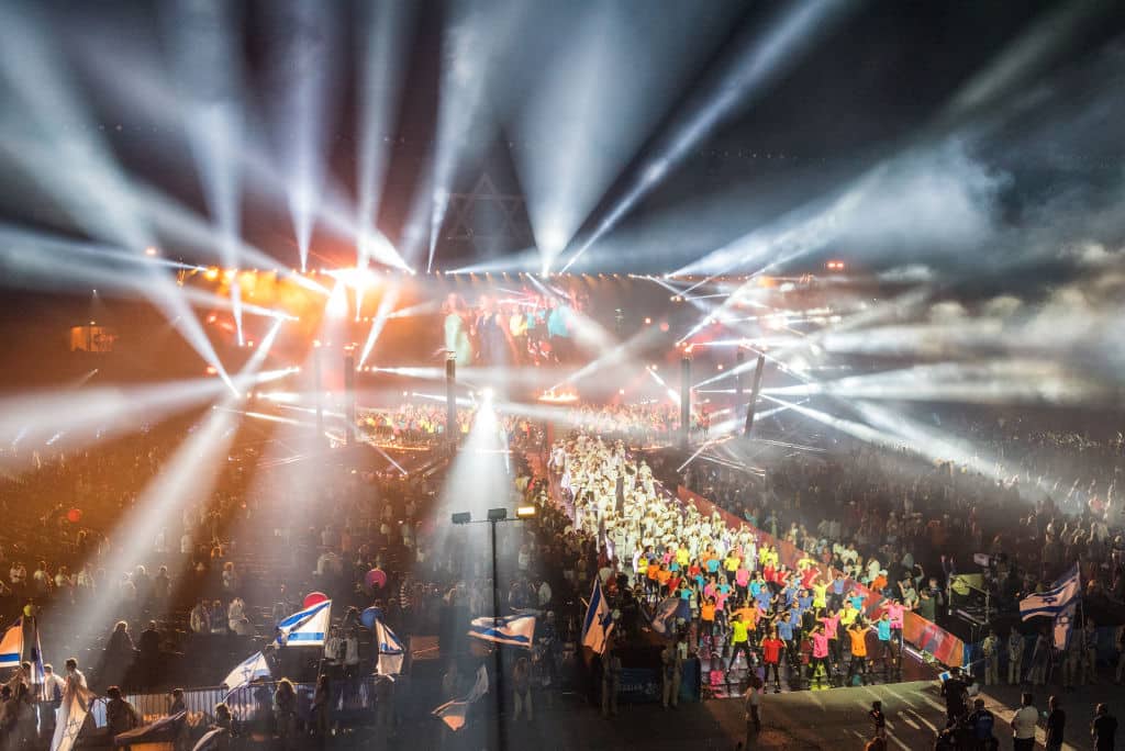 Jerusalem, Israel, 6 july 2017,  Opening ceremony of the 20th Maccabiah games in the Teddy stadium .  (Photo by  Michael Jacobs/Art in All of Us/Corbis via Getty Images)