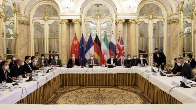 A meeting of the Joint Comprehensive Plan of Action (JCPOA) Joint Commission in Vienna, Austria, in the seventh round of the Iran nuclear talks, on December 17, 2021.