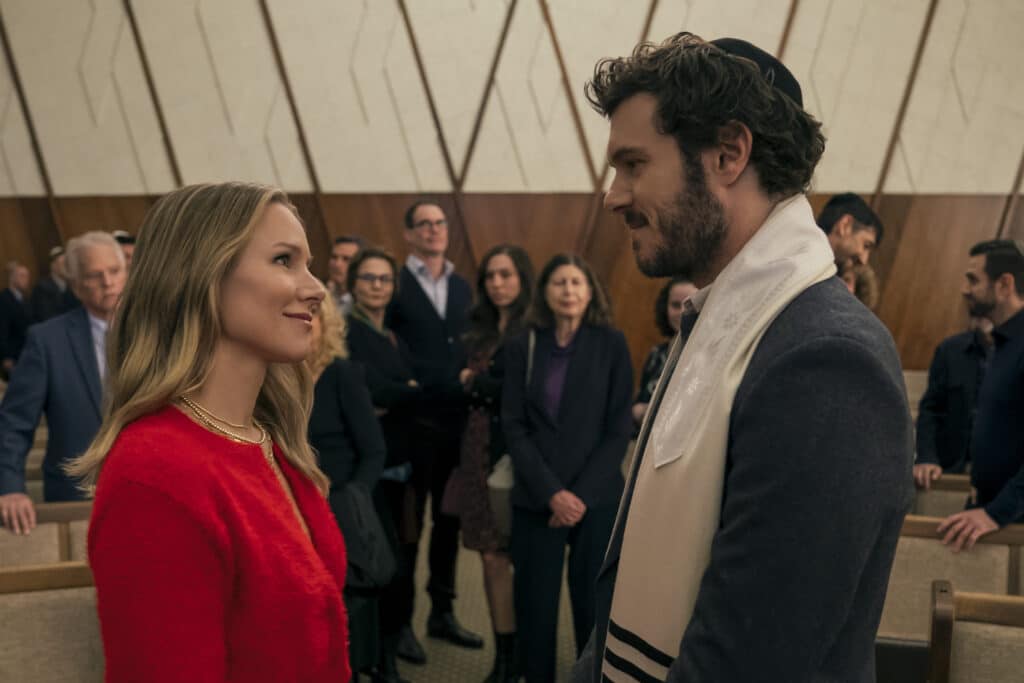 Nobody Wants This. (L to R) Kristen Bell as Joanne, Adam Brody as Noah in episode 102 of Nobody Wants This.