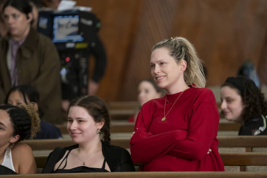 Nobody Wants This. Executive Producer Erin Foster in episode 102 of Nobody Wants This. Cr. Stefania Rosini/Netflix © 2024